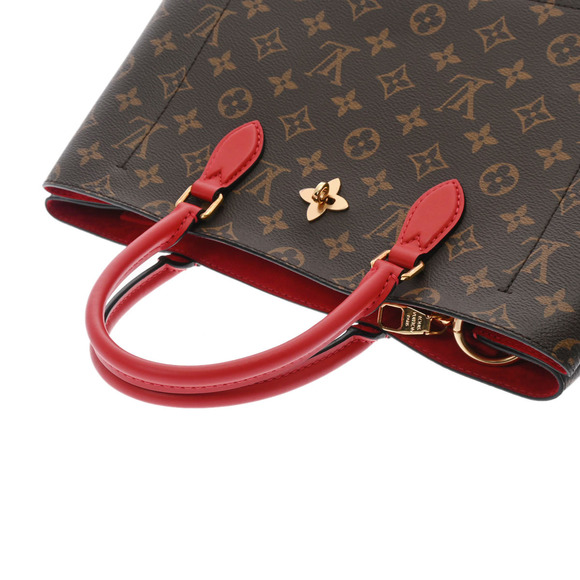 Louis Vuitton Monogram Flower Tote Coquelicot Red Canvas Bag - Picture 3 of 11